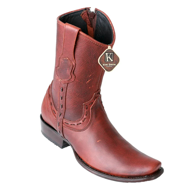 King Exotic 479B9940 Men's Walnut Genuine Leather Dubai Toe Cowboy Boots