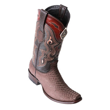 King Exotic 479N5707 Men's Brown Genuine Python Dubai Toe Cowboy Boots