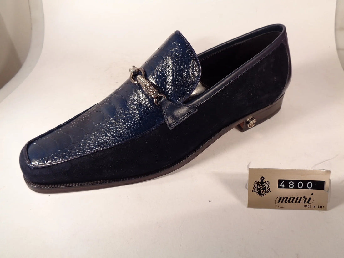 Mauri 4800 Black Genuine Baby Crocodile Loafers