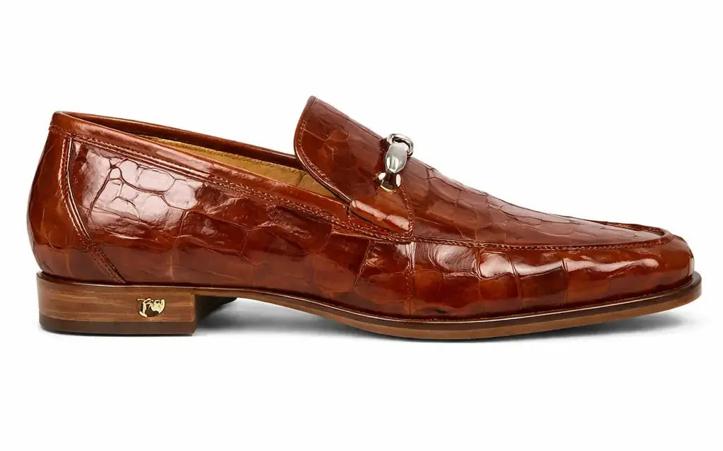Mauri 4800/5 Gold Genuine Baby Crocodile Loafers