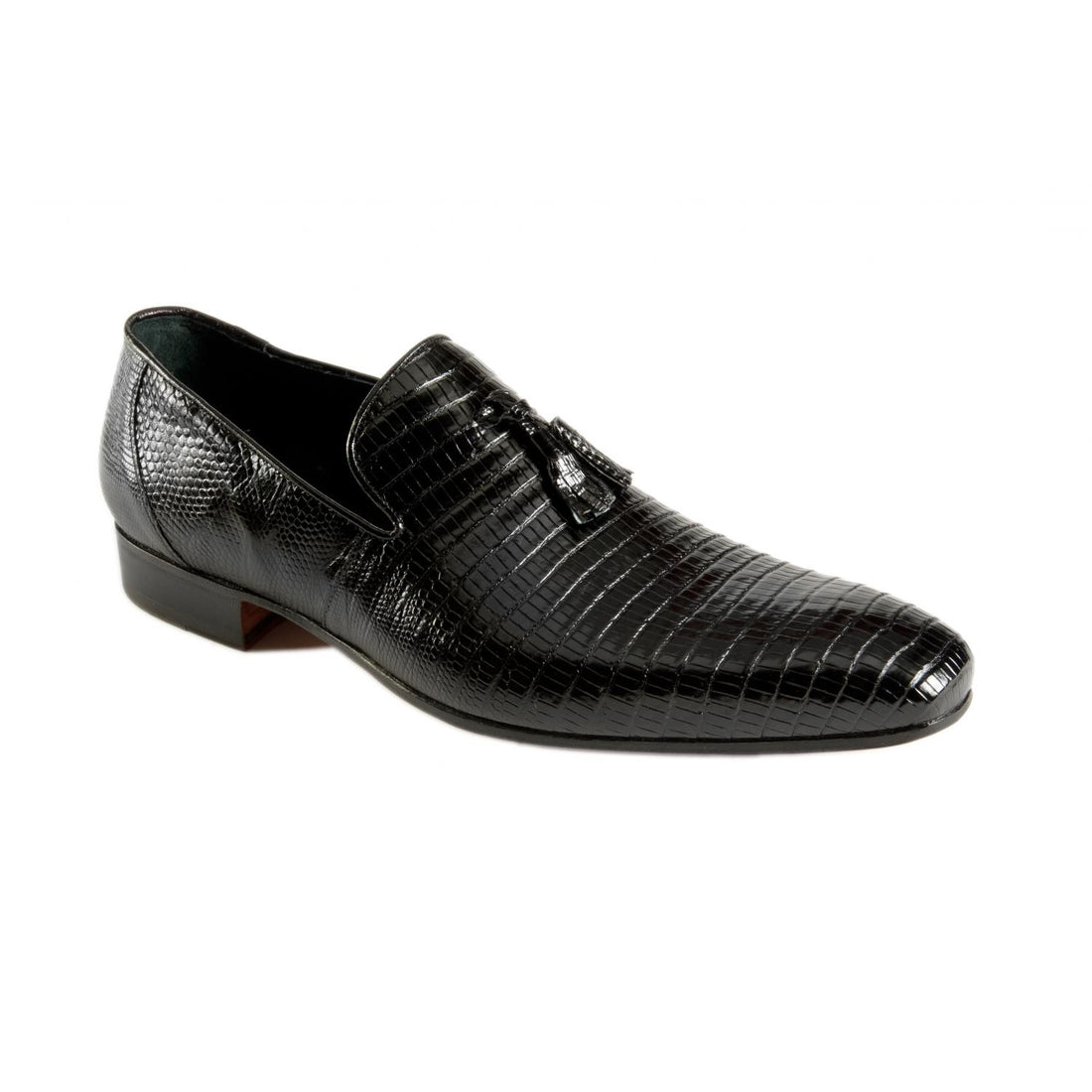 Mauri 4821/8 Black Genuine Lizard Loafer Shoes