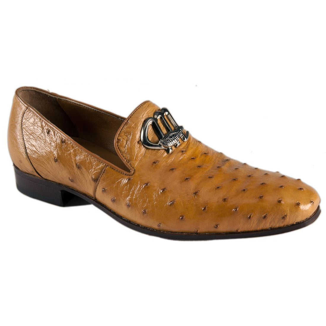 Mauri 4821/1 Tabac Genuine Ostrich Loafer Shoes