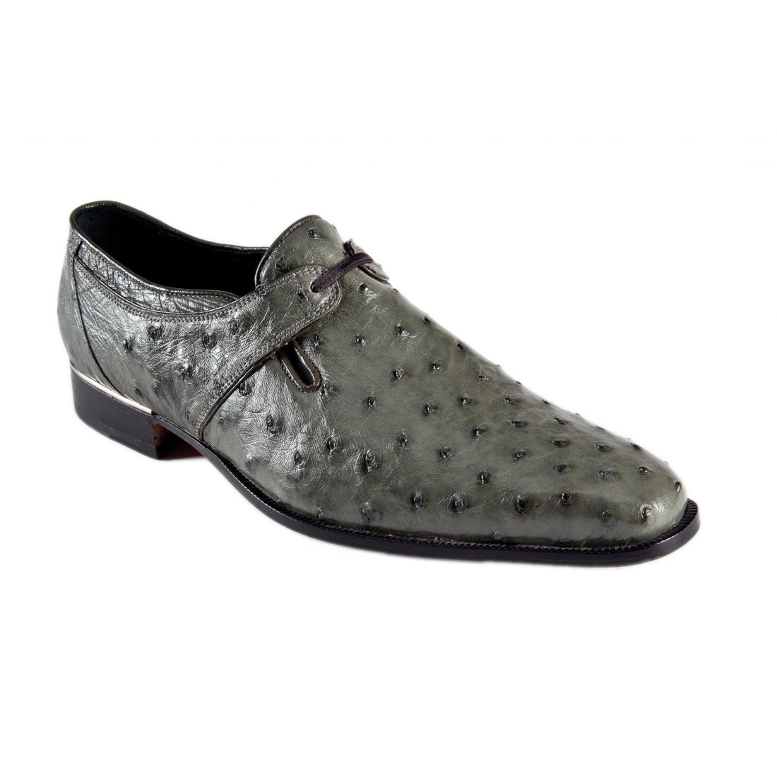 Mauri 4883 Light Green Genuine Ostrich Single Eyelet Dress Shoes