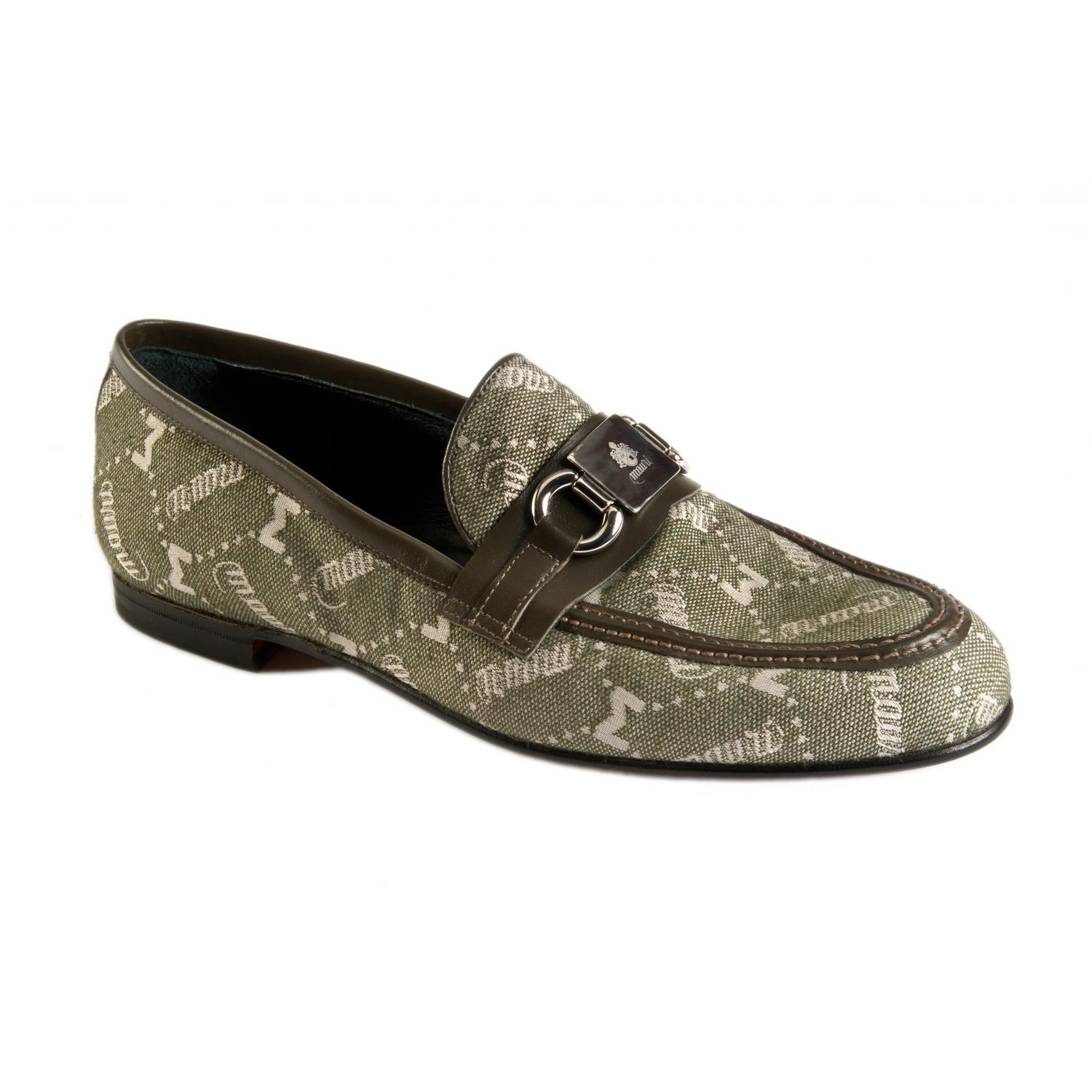 Mauri 4891 Green Genuine Calfskin/Fabric Loafers