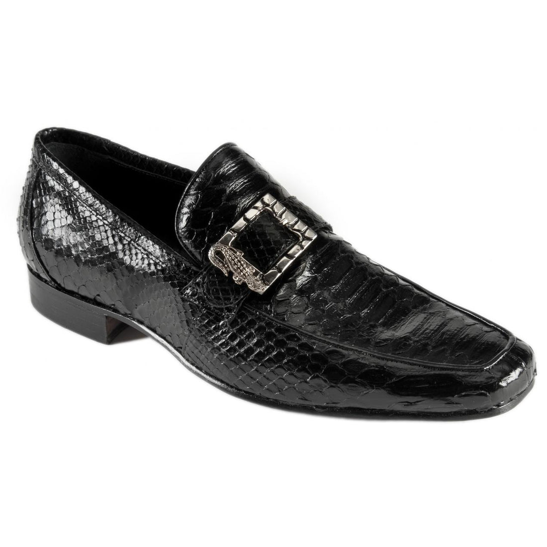 Mauri 4925 Black Genuine Python Loafer 