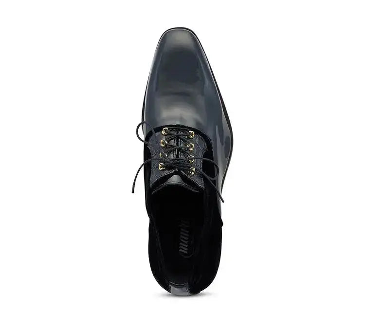 Mauri 4993 Black Genuine Alligator/Velvet/Patent Leather Oxfords