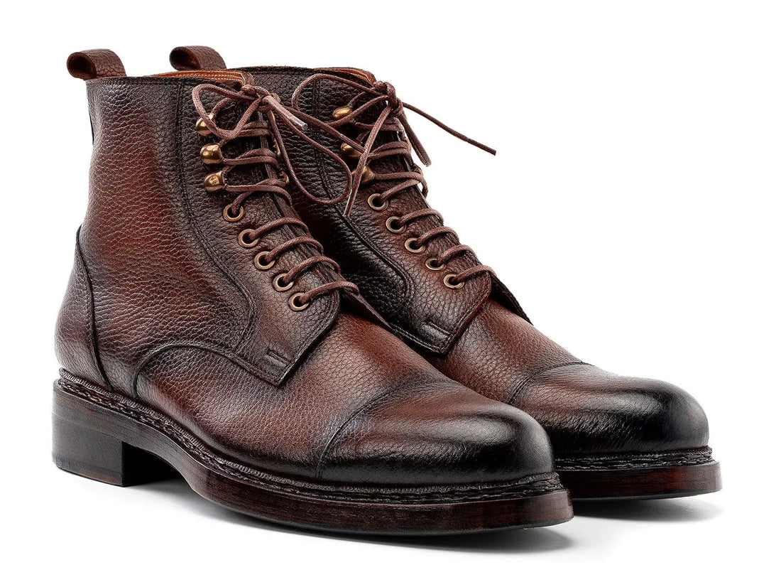 Paul Parkman Men's Brown Floater Genuine Leather Boots (ID#5075-FLB) PAUL PARKMAN