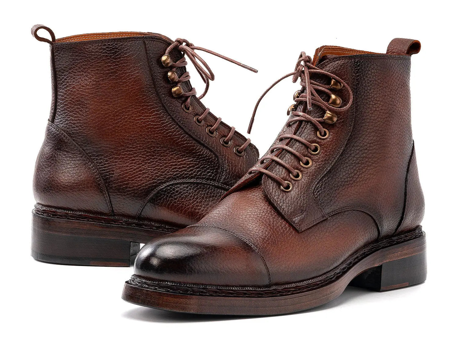 Paul Parkman Men's Brown Floater Genuine Leather Boots (ID#5075-FLB) PAUL PARKMAN