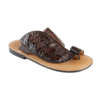 Mauri 5087 Sport Rust Genuine Ostrich/Baby Crocodile Sandals