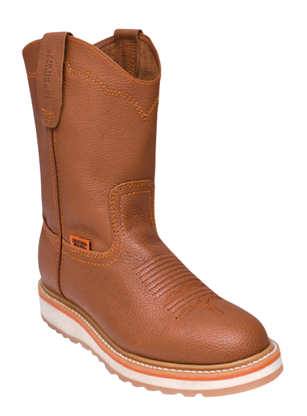 Michel 50D2751 Honey Genuine Cowhide Leather Round Toe Cowboy Boots