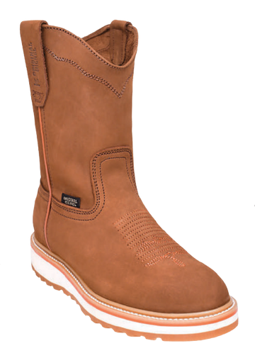 Michel 50D6231 Tan Genuine Cowhide Leather Round Toe Cowboy Boots