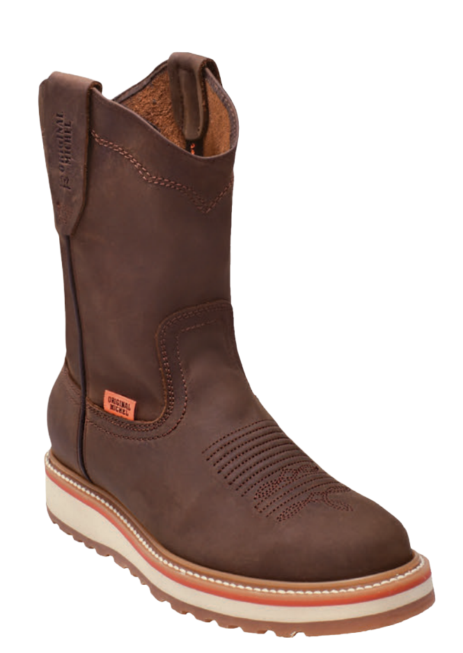 Michel 50D6261 Topo Genuine Cowhide Leather Round Toe Cowboy Boots