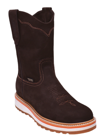 Michel 50D6359 Tobacco Genuine Cowhide Leather Round Toe Cowboy Boots