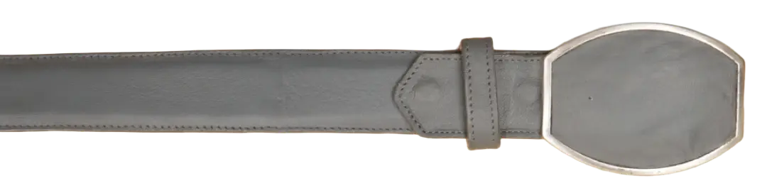 Wild West 2C11A5109 Gray Genuine Leather Cowboy Belt