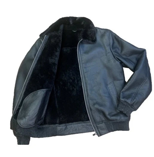 Jakewood 5200 Black Genuine Sheepskin/Mink Jacket
