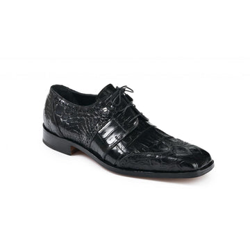 Mauri  Crossroads  53130 Black Genuine Body Alligator/Baby Crocodile Wingtip Shoes