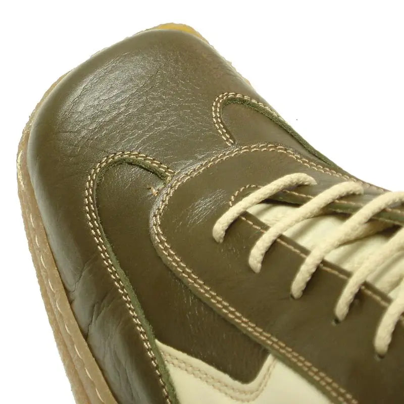 Pinoso's P-5456 Beige/Green Leather Sneakers