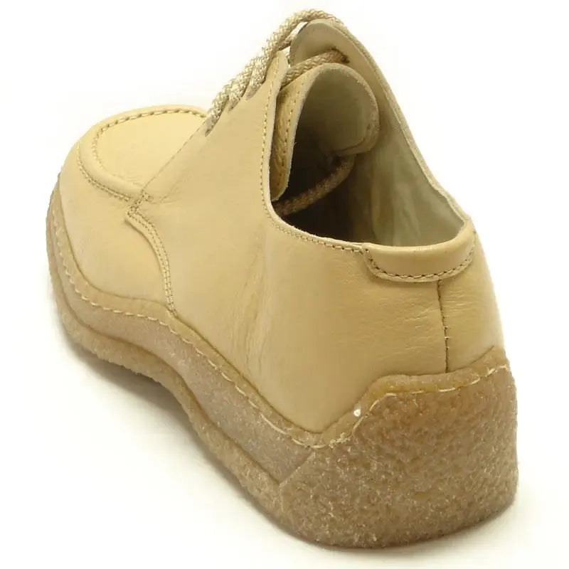 Pinoso's P-5455 Beige Leather Lace up Oxfords