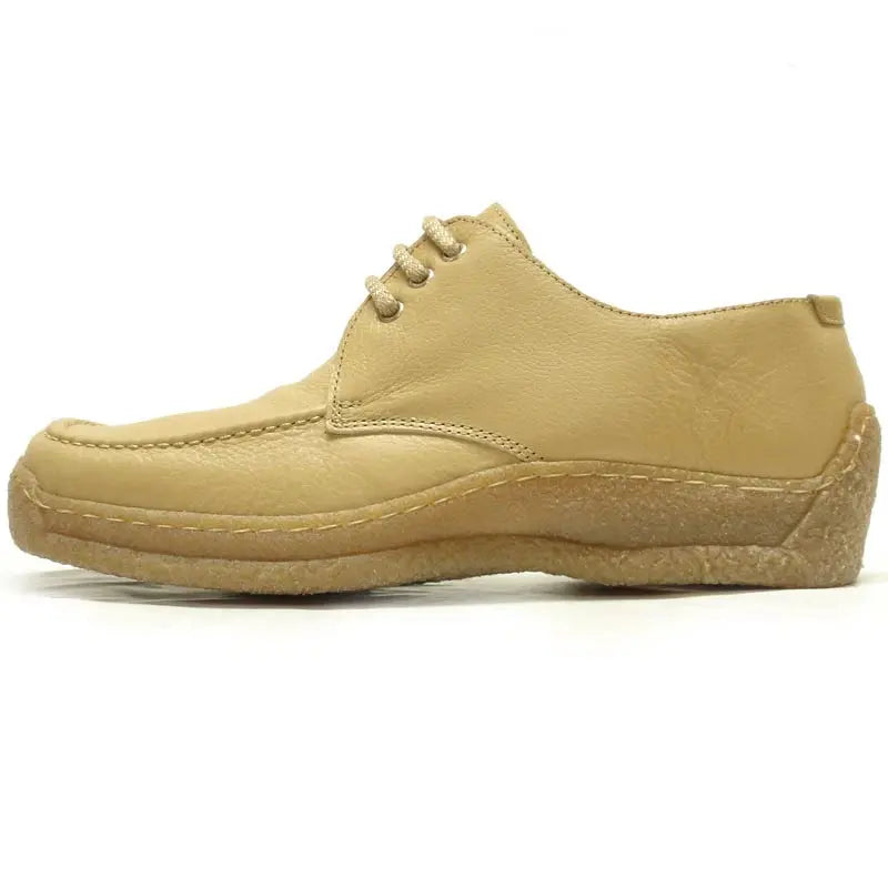 Pinoso's P-5455 Beige Leather Lace up Oxfords