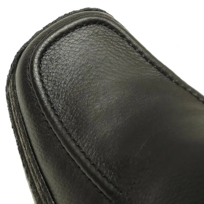 Pinoso's P-5456 Black Leather Slip on Loafers