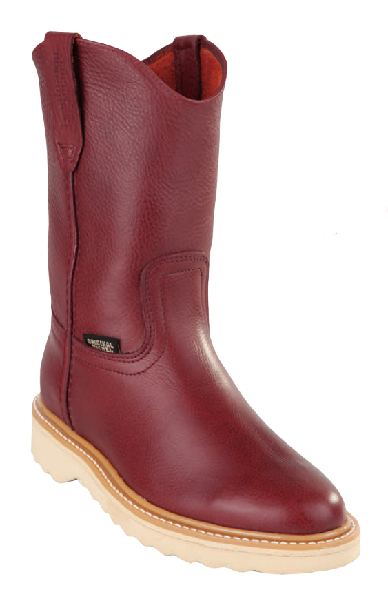Michel 55022706 Burgundy Genuine Cowhide Leather Round Toe Cowboy Boots