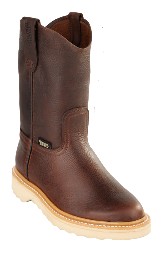 Michel 55022707 Brown Genuine Cowhide Leather Round Toe Cowboy Boots