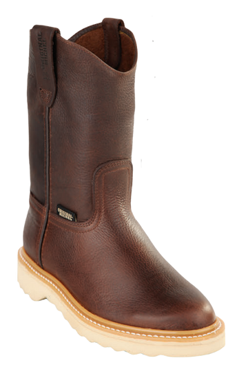 Michel 55022707 Brown Genuine Cowhide Leather Round Toe Cowboy Boots