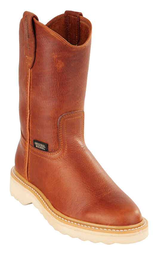 Michel 55022751 Honey Genuine Cowhide Leather Round Toe Cowboy Boots