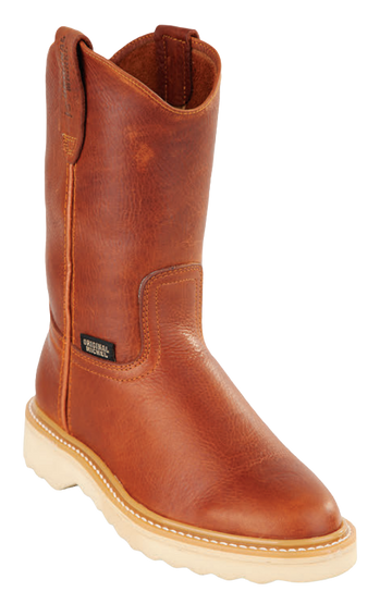 Michel 55022751 Honey Genuine Cowhide Leather Round Toe Cowboy Boots