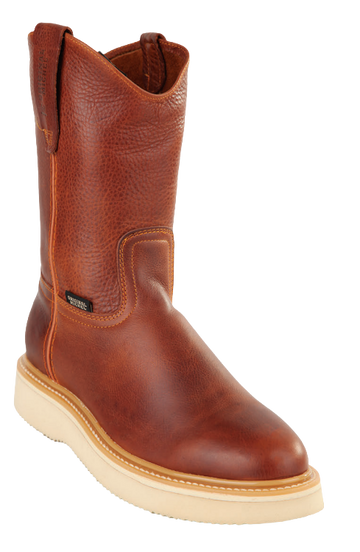 Michel 5502707 Brown Genuine Cowhide Leather Round Toe Cowboy Boots