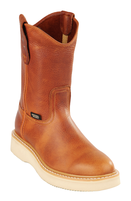 Michel 5502751 Honey Genuine Cowhide Leather Round Toe Cowboy Boots