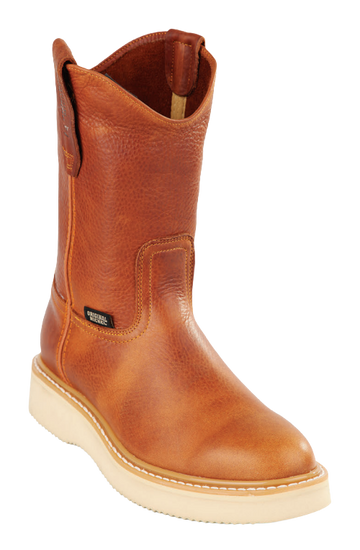Michel 5502751 Honey Genuine Cowhide Leather Round Toe Cowboy Boots
