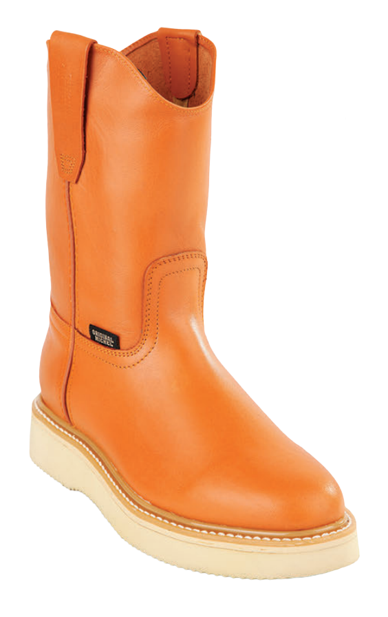 Michel 5504651 Honey Genuine Cowhide Leather Round Toe Cowboy Boots