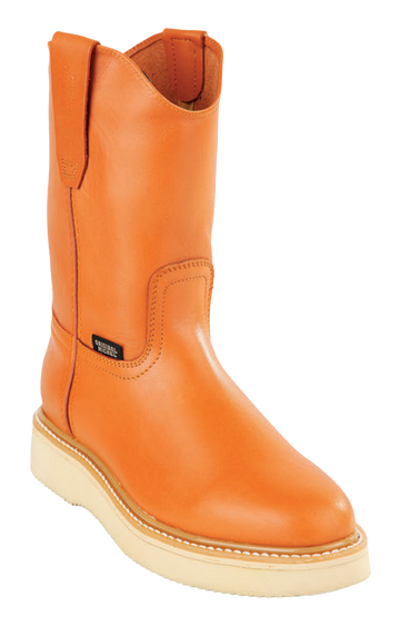 Michel 5504651 Honey Genuine Cowhide Leather Round Toe Cowboy Boots