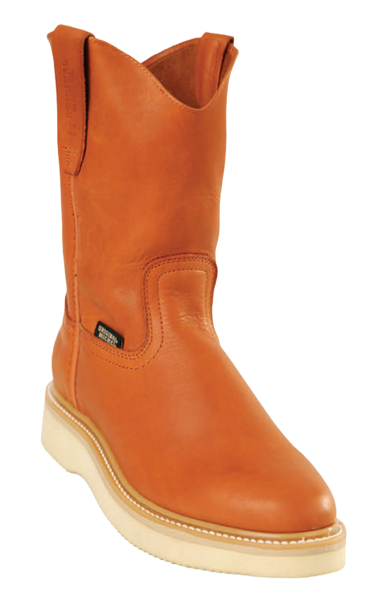 Michel 5505403 Cognac Genuine Cowhide Leather Round Toe Cowboy Boots