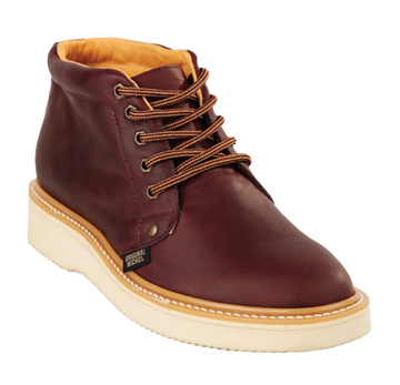 Michel 550B25406 Burgundy Genuine Cowhide Leather Casual Boots