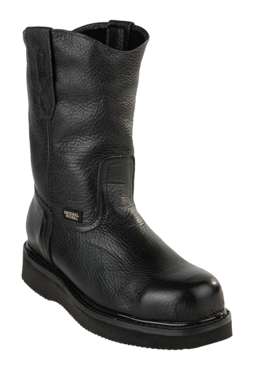 Michel 550C2705 Black Genuine Cowhide Leather Round Toe Cowboy Boots