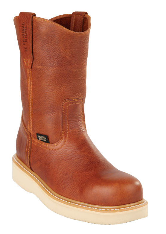 Michel 550C2751 Honey Genuine Cowhide Leather Round Toe Cowboy Boots