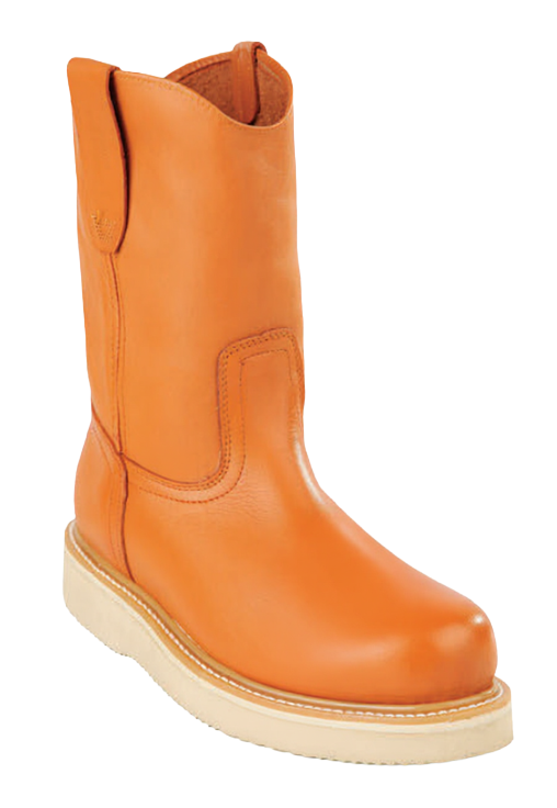 Michel 550C4651 Honey Genuine Cowhide Leather Round Toe Cowboy Boots