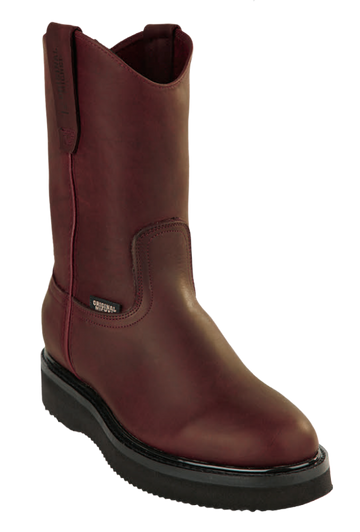 Michel 550N5407 Brown Genuine Cowhide Leather Round Toe Cowboy Boots - Black Sole