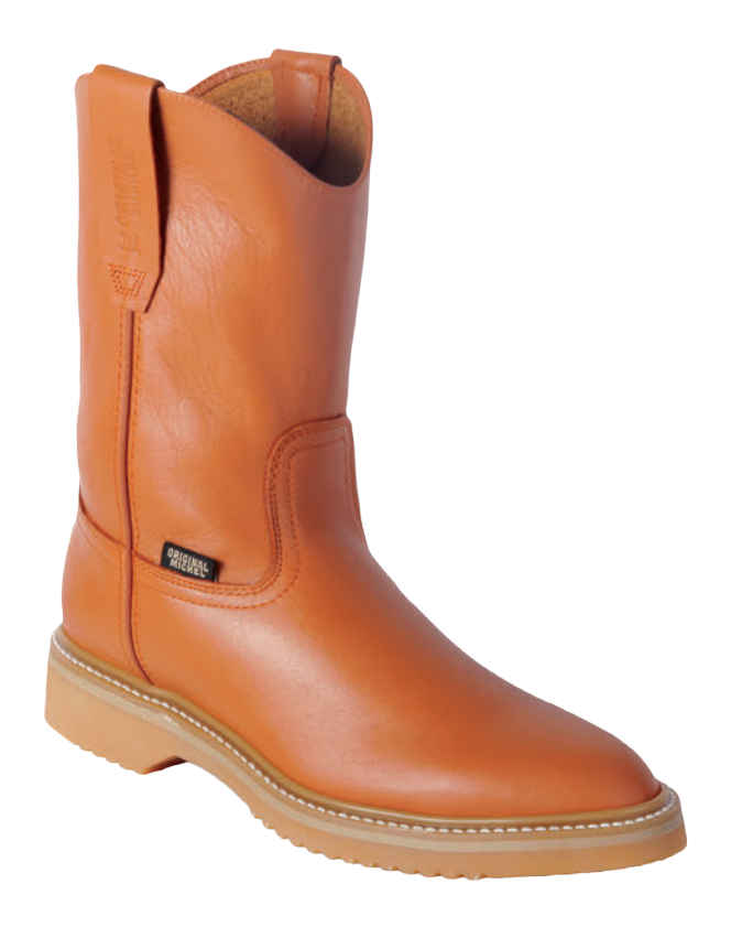 Michel 550W4651 Honey Genuine Cowhide Leather Round Toe Cowboy Boots