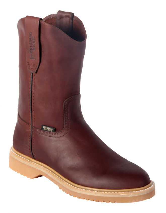 Michel 550W5407 Brown Genuine Cowhide Leather Round Toe Cowboy Boots