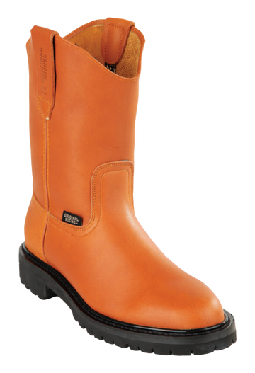 Michel 5514651 Honey Genuine Cowhide Leather Round Toe Cowboy Boots