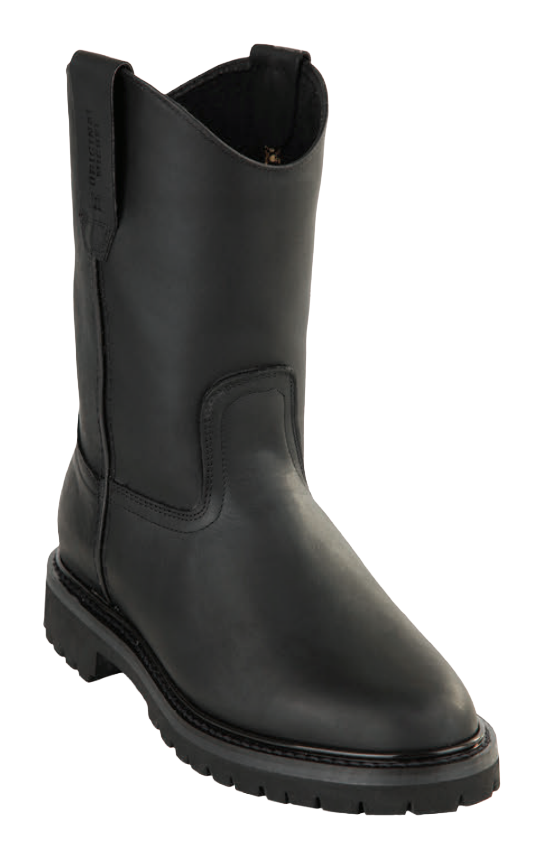 Michel 5515405 Black Genuine Cowhide Leather Round Toe Cowboy Boots