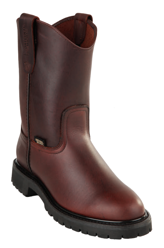 Michel 5515407 Brown Genuine Cowhide Leather Round Toe Cowboy Boots