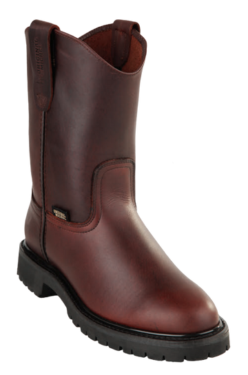 Michel 5515407 Brown Genuine Cowhide Leather Round Toe Cowboy Boots