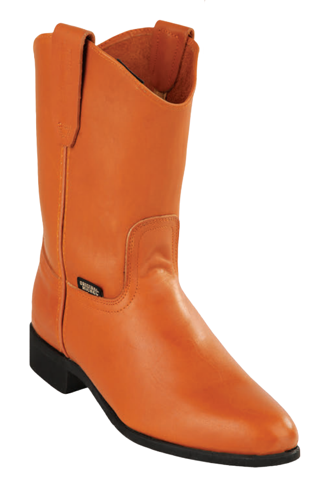 Michel 55224651 Honey Genuine Cowhide Leather Round Toe Cowboy Boots