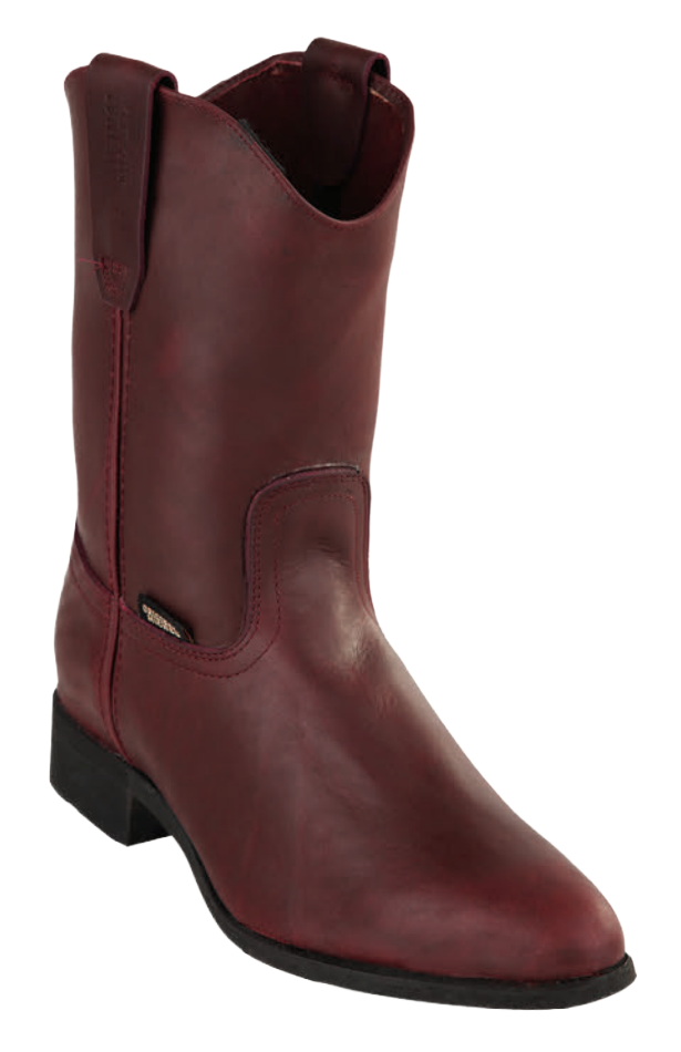 Michel 55225406 Burgundy Genuine Cowhide Leather Round Toe Cowboy Boots