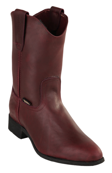 Michel 55225406 Burgundy Genuine Cowhide Leather Round Toe Cowboy Boots