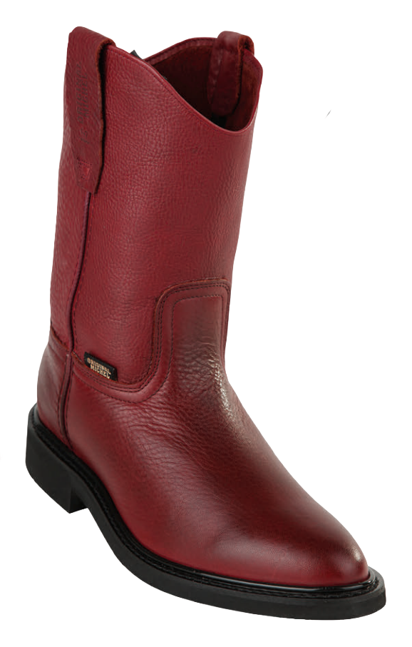 Michel 5522706 Burgundy Genuine Cowhide Leather Round Toe Cowboy Boots